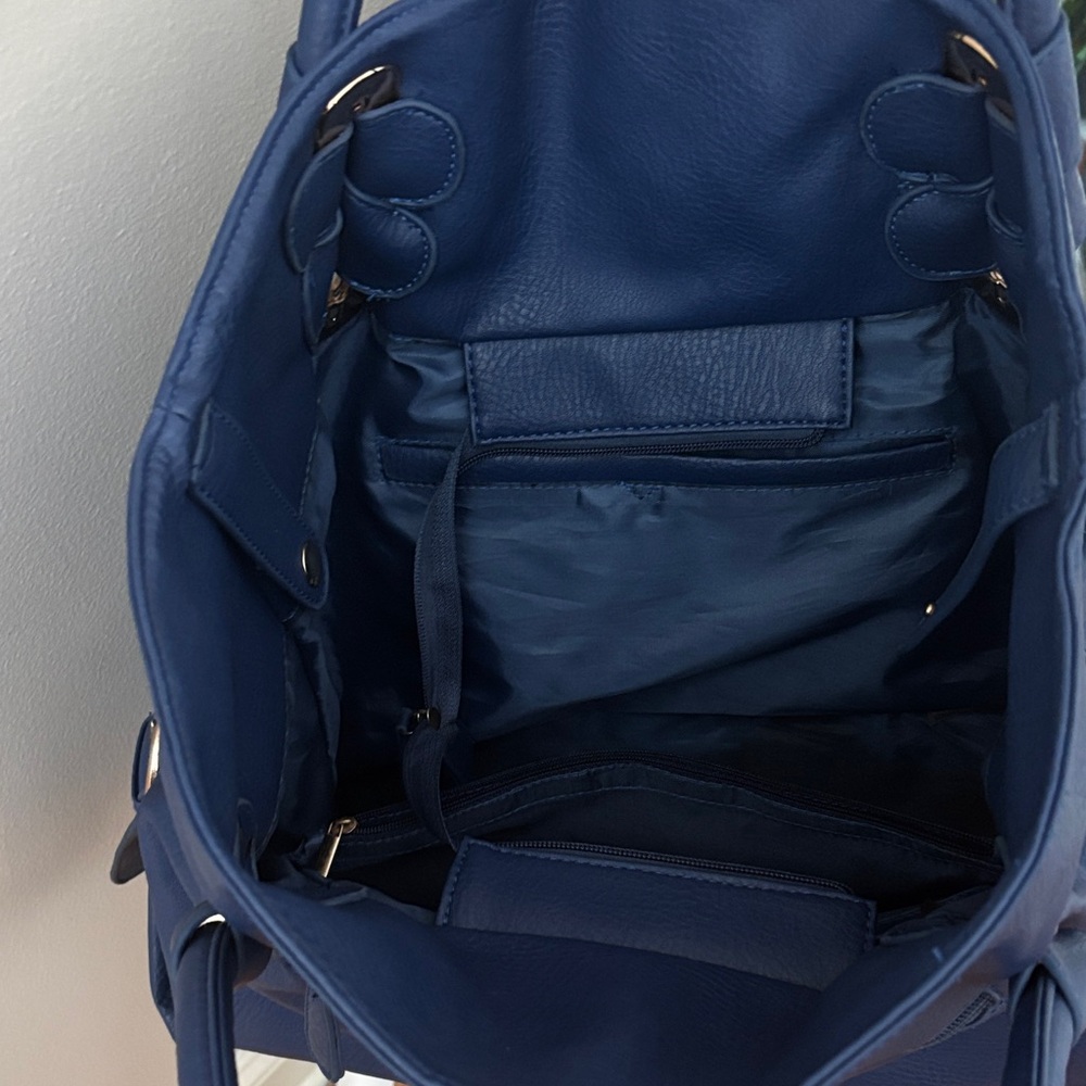 Black Rivet Deep Blue Tote Bag - Picture 5 of 6